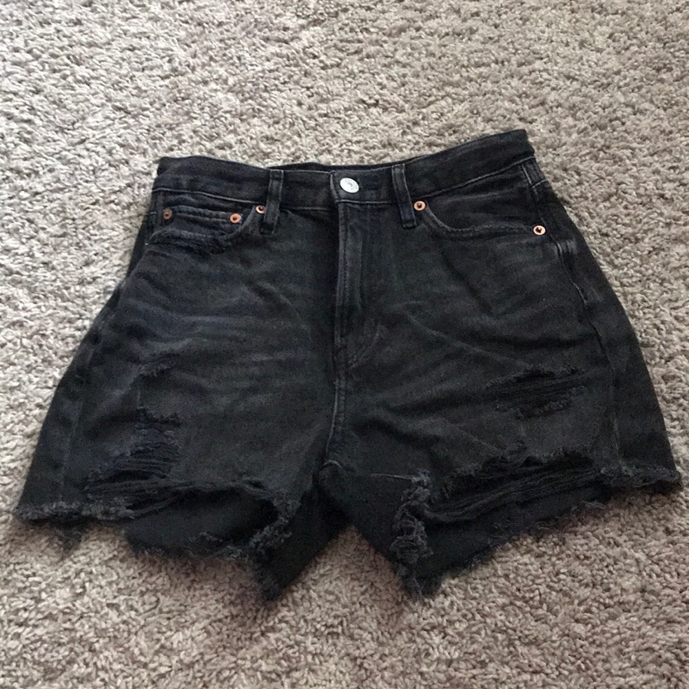 Black ripped shorts
